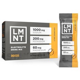 LMNT Electrolitos Sin Azúcar - Sal de Naranja | Mezcla para Bebida | 30 Unidades