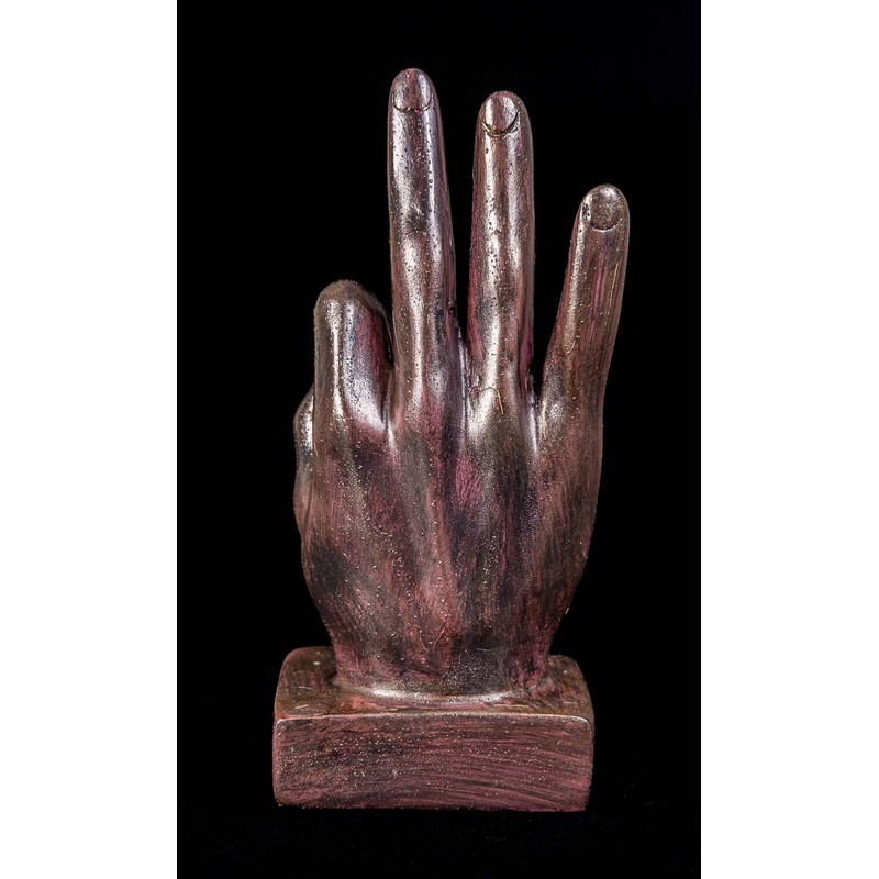 IDYL Modern sculpture figurine resin finger o.k. bronze-coloured. Dimensions: 9