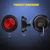 Nilight 10 PCS Round Side Marker Clearance Light 4 LED