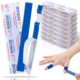 Geiserailie Blue Detectable Bandages - 120 Pack Flexible and Waterproof