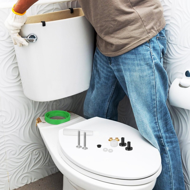 DOITOOL 1set Toilet Tank Gasket Kit Inside Tank Repair Parts