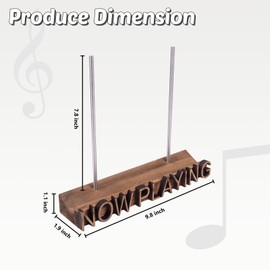 WodGod Now Playing Vinyl Record Stand Wall Mount,Wooden Vinyl Record Holder Display,Now Playing Record Player Holder,Vinyl Stand for Albums
