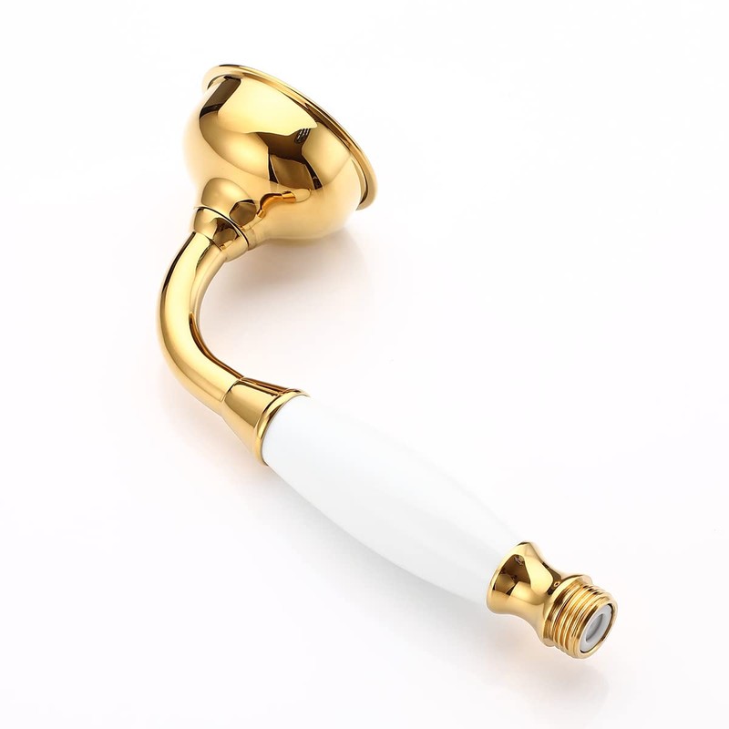 Wussh Bathroom Classic Traditional Brass Telephone Hand Shower Head Polished