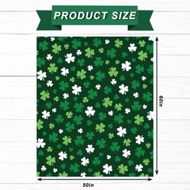 FYSUIMU St. Patrick's Day Fuzzy Blanket Green White Shamrock Throw Blanket Irish Clover Decorative Soft Cozy Flannel Blanket for Home Bed Sofa Couch Chair, 50 x 60 Inch