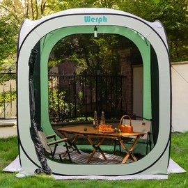 Werph Screen Tent Camping Canopy 6x6, Screen Room with Mosquito Tent,Pop Up Screen Tent Canopy with Mosquito Net,Outdoor Tent Canopy,Pop Up Gazebo for Lawn & Garden,Parties or Camping,Green