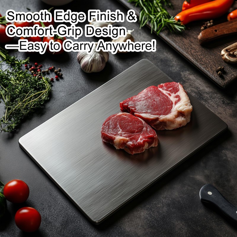 HayBaroda Titanium Cutting Board for Kitchen - Double Sided Pure