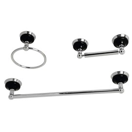 Kingston Brass BAK911248C Water Onyx Bathroom Hardware Set, 20.75 x 6.13 x 7.31, Polished Chrome