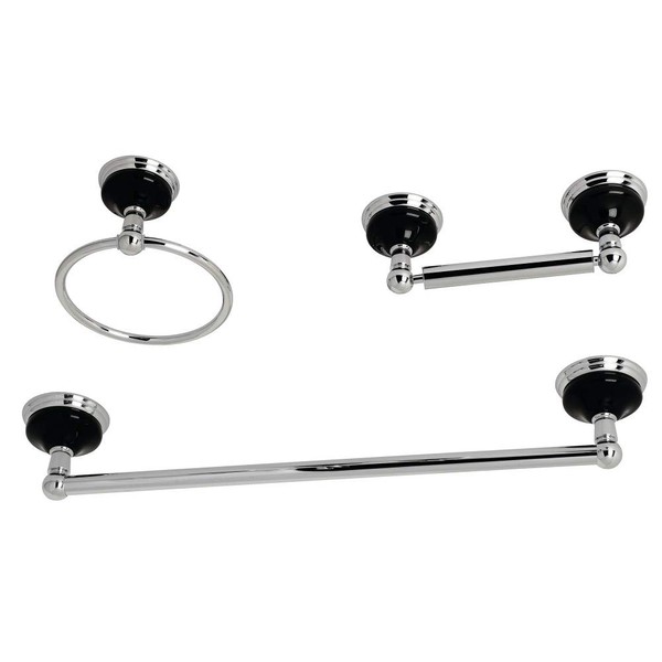 Kingston Brass BAK911248C Water Onyx Bathroom Hardware Set, 20.75 x