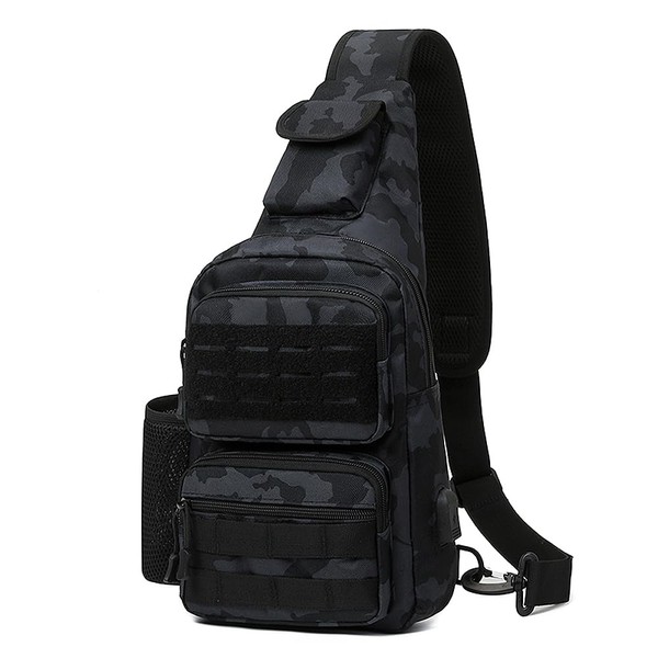 DOUNTO Tactical Sling Bag for Men Molle Utility Shoulder Bag