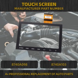 Dasbecan 8“ Touch Screen Without LCD Compatible with 2020 2021 2022 Mitsubishi Outlander Replaces 8740A103 8740A098