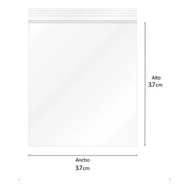 100 Bolsas Cierre Hermtico Zipper Transparentes 3.7x3.7cm                                                                                             