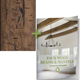 Ekena Millwork KIT-BMHHUN w/Catalog 10" x 7" Sample-Endurathane Faux Wood Beam, Hand Hewn