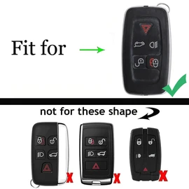 ontto Alloy Car Key fob Cover Fit for Land Rover Discovery 4 for Range Rover Sport Vouge 2009 2010 2011 2012 Smart Leather Key case Shell key holder keyring keychain protector accessories Black-brown
