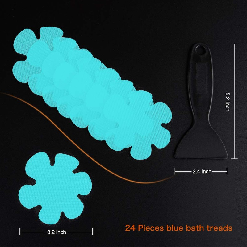 Secopad Bathtub Stickers Non-Slip, 24PCS Safety Shower Treads Adhesive Appliques