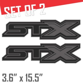 Ford f150 STX Decal Off Road Replacement Sticker, Compatible with Ford F150 Truck, Set of 2, Premium Series (Metallic Finish) (Charcoal)