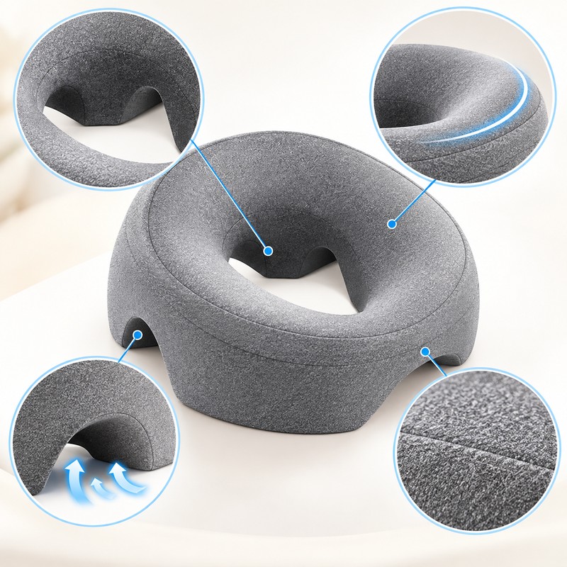 Memory Foam Face Down Pillow for Prone Rest – Open-Center