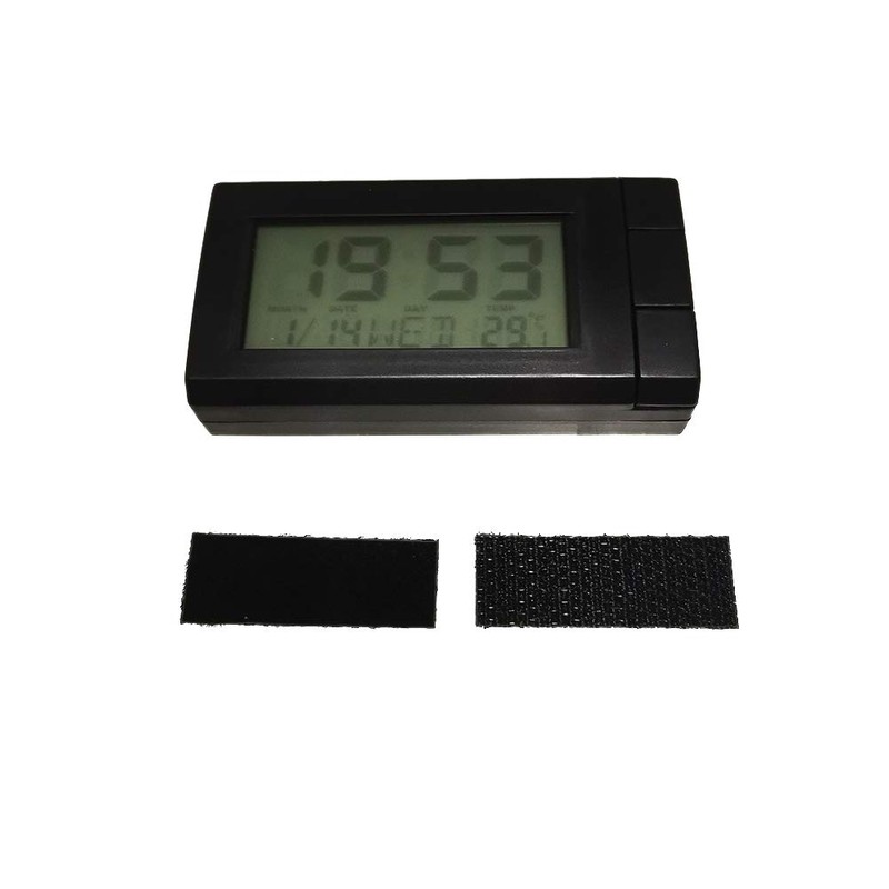 Thermometer Digitaluhr Auto Temperaturmesser Kalender Mini Monitor mit LCD-Display Zeit