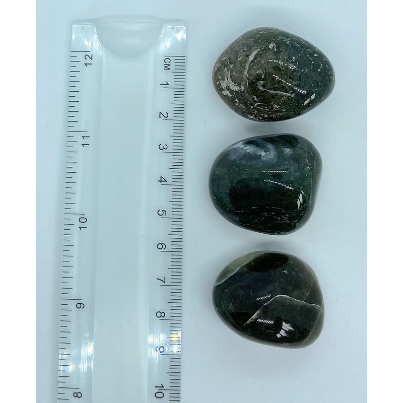 Moss Agate Large Tumbled Stone - 1 Pc