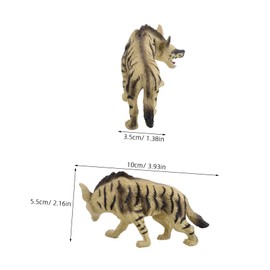 Warmhm Wild Animal Figure Toy Realistic Simulation Hyena Model Educational Toy for Boys and Girls Collectible Animal Models