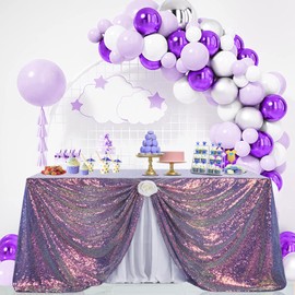 Iridescence Sequin Tablecloths Shiny Mermaid Tablecloth Rectangle Table Cloths Iridescent Party Decoration Birthday Bridal Wedding Manteles Parties Decoration 60x102 Inch