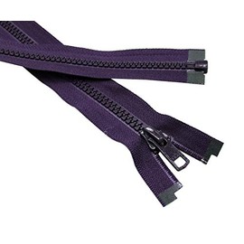 60cm Vislon Zipper YKK 5 Moulded Plastic Sport Zipper Separating - 866 Deep Purple (1 Zipper/ Pack)