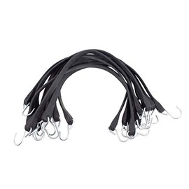 Mytee Products 21" Natural Rubber Tarp Bungee Straps Tie Down Cords S Hooks Heavy Duty Ideal for Securing Tarps -50 Pack