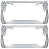 BDK Chrome Plated Rust-Proof Die-Cast Stainless Metal License Plate Frame/Holder