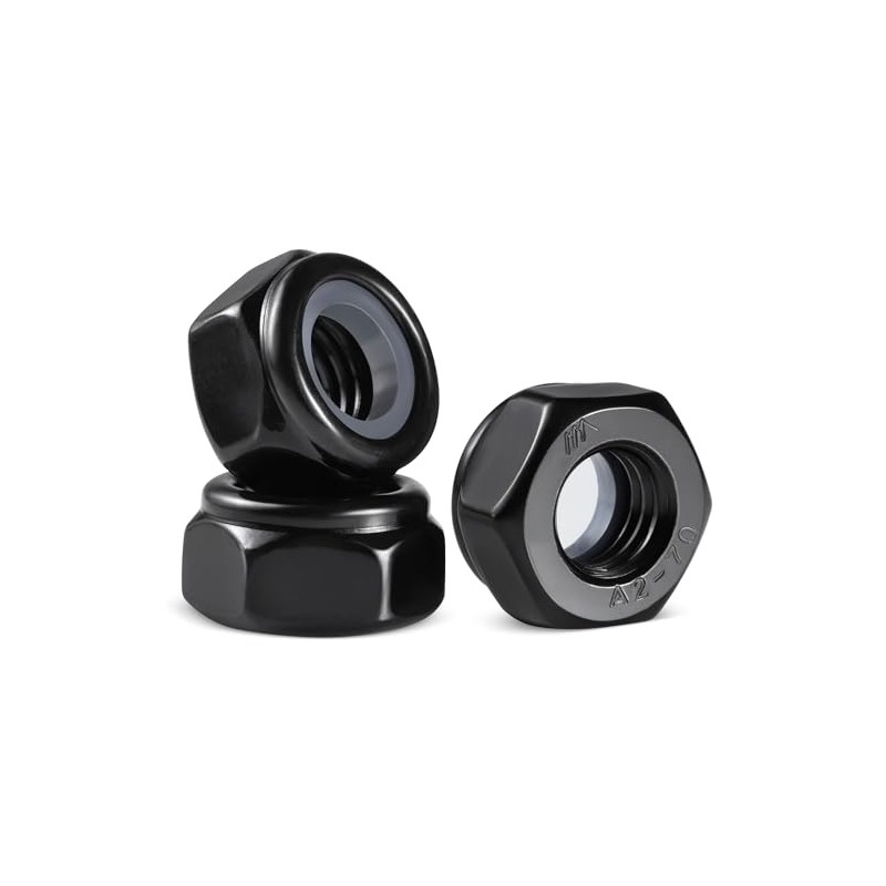 200Pcs M3-0.5 Lock Nuts, Nylon Insert Locknuts 304 Stainless Steel