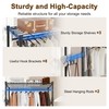 Whitmor 3 Tier Rolling Garment Rack, Heavy Duty Adjustable Metal