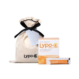 【選べるカード付】公式 リポ・カプセルビタミン C (11包入) 1箱+コットン巾着 ギフトラッピング済 (Congratulations!)