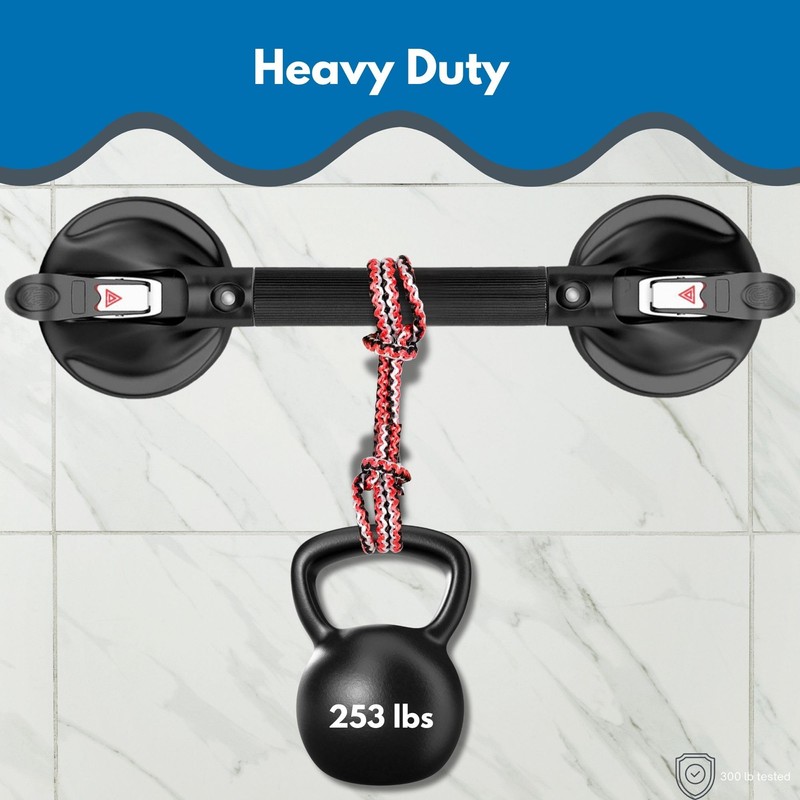 Heavy Duty Grab Bar with Large Suction Cups for Shower