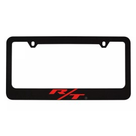 automotive warehouse Dodge RT RED TEXT Black Plastic License Plate Frame