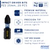 20 x Rennie Tools 25mm PZ2 Impact Screwdriver Driver Bits