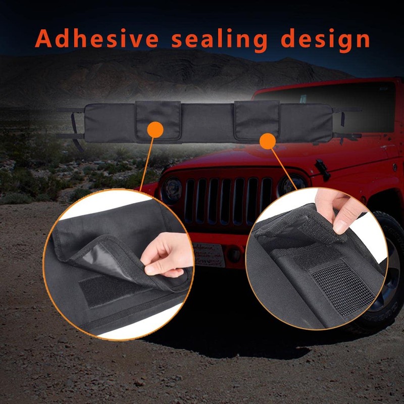 SKUNTUGUANG UTV Roll Cage Organizer, Cargo Rear Storage Bag for