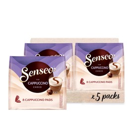 Senseo Pads Cappuccino Choco, 40 Coffee Pods, Pack of 5, 5 x 8 Drinks, 460 g