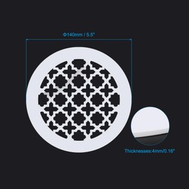 PATIKIL Air Vent Cover Grille for 4" Duct Opening, Acrylic Glass (PMMA) Decorative Wall Ceiling Hole Cover Register for Home Ventilation Decor