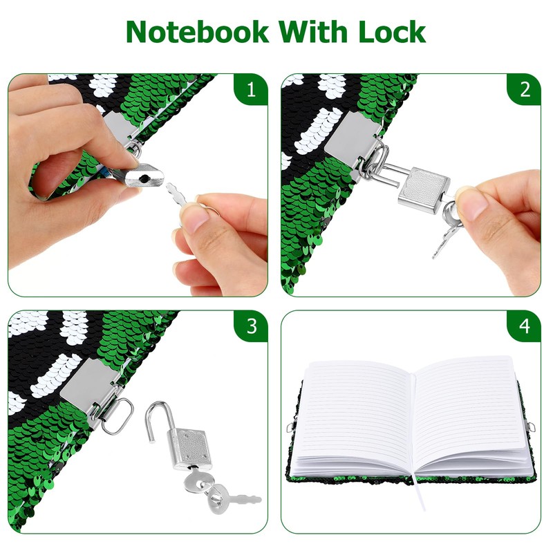 Football Sequin Diary Notebook: Football Journal Notebook Secret Diary with