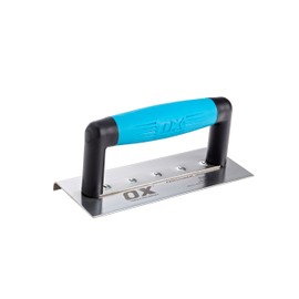 OX Narrow Concrete Edger - Pro Cement Border Edger Finishing Trowel with Dura-Grip Handle - Multicolour - 75 x 180 mm - 6 mm Radius