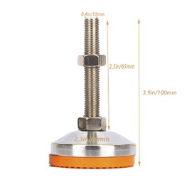 YZZHAJ 4Pcs Leveling Feet-M10 Thread Adjustable Leg Leveler Carbon Steel for Furniture Machinery Equipment Leveling Screw Leg levelers