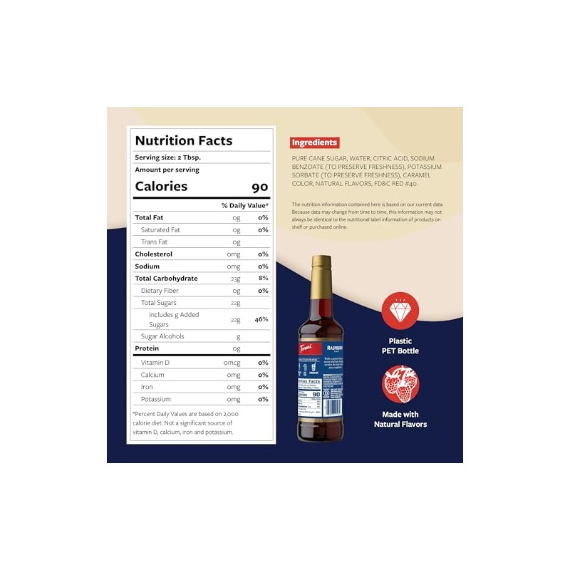 Torani Syrup, Raspberry, 25.4 Ounce (Pack of 1)