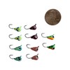 Tungsten Tear Drop 5mm Glow Jig Set of 10 1/16th