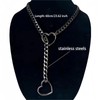 Heart Slip Chain Necklace Submissive Collar Chokers for Women Cuban