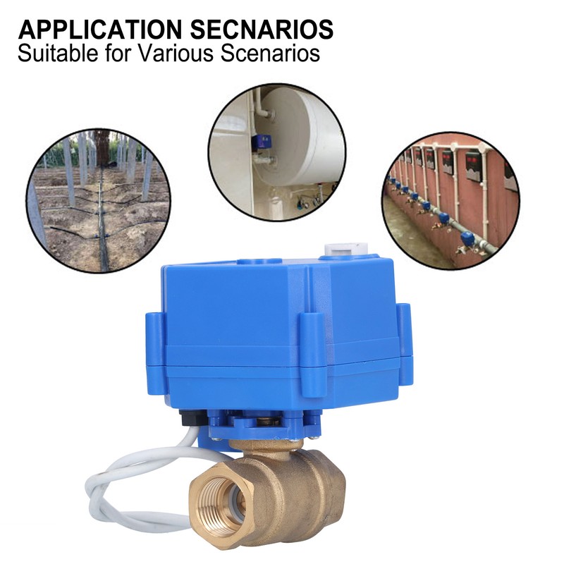 Electric Ball Valve BSP Brass Motorized Mini DN15 1/2in DC12V