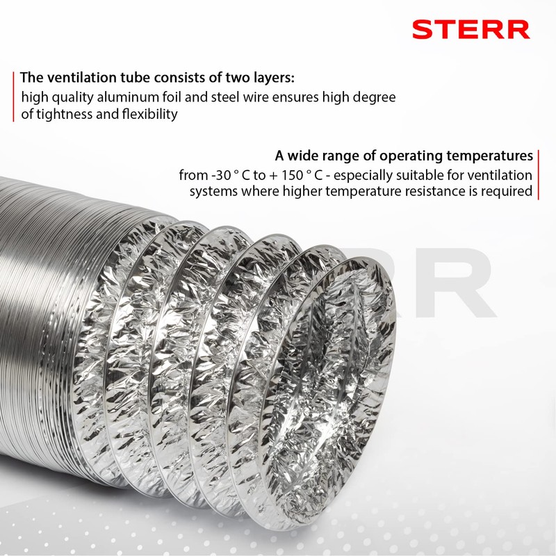 STERR Flexible Ventilation Duct Hose 6 inches / 150 mm