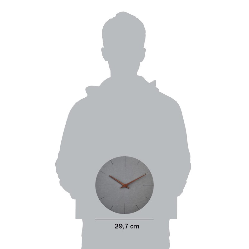 TFA Dostmann Modern Concrete Look Wall Clock 60.3071.10 with Silent