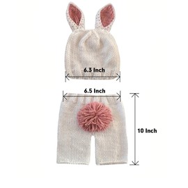 CUTEBBPHOTO Newborn Baby Photography Bodysuits Outfits Boy Girl Infant Photo Crochet Romper Knitted Outfit (bunny9)