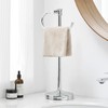 BESy 17 Inch Polished Chrome Stand Towel Bar Hanger Hand