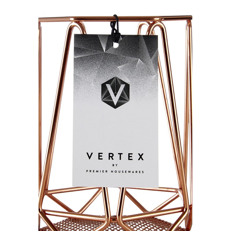 Premier Housewares Vertex Utensil Holder - Copper Plated,12 x 12