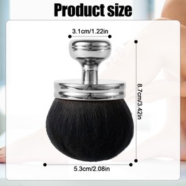 Body Makeup Brush, Extra Large Blend & Blur Self Tanning Blend Brush Professional Foundation Brush Sunscreen Brush Applicator Oval Face Makeup Brush with Drawstring Bag for Face & Body (Silver)