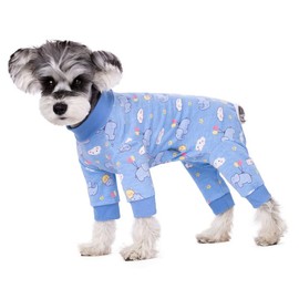 Dog Surgery Recovery Suit, Dog Onesie for Surgery Female Male Dogs, Dogs Pajamas Long Sleeve, Small Dogs Onesie, Abdominal Wound Bandages Surgical Suit, Cat Recovery Suit for Shedding Skin Disease